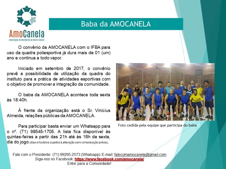 convênio baba amocanela