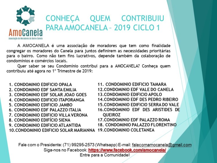 CONTRIBUIÇÕES 2019.1