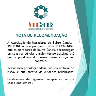 nota de RECOMENDAÇÃO