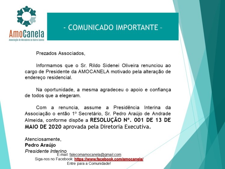 renuncia rildo x amocanela